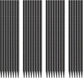 16 Inch Rebar Stakes 30 Pack Heavy Duty Ground Anchors with Chisel Point End Long Straight Steel Tent Stakes 3/8" Thickness Metal Spikes Black Coated for Concrete Timber Camping Garden Plant-Ruum Studio Home