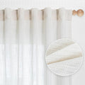 MYSKY HOME Short Curtains for Bedroom Small Windows, Light Filtering Sheer Drapes Boho Decor Country Style Kitchen Bathroom Panels Set, Light Filtering Privacy Blind, 50x54, Natural, 2 Pieces-Ruum Studio Home