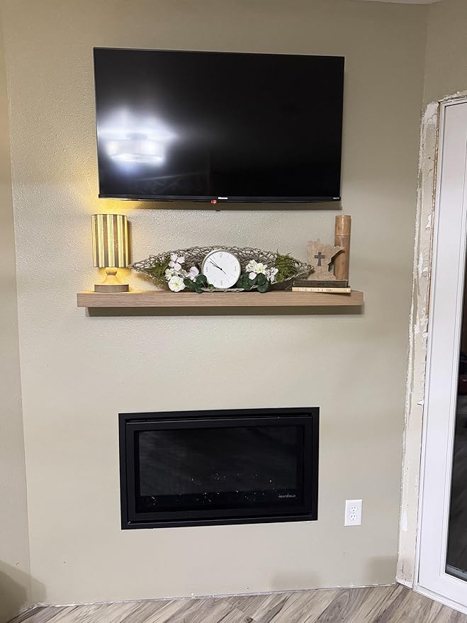 joelsantiques 36 Inch Wooden Floating Shelves for Wall - 36x6x2 in - Made of Natural Wood - Long Heavy Duty Rustic Wall Shelves for Bedroom - Perfect for Living Room, Kitchen - Natural-Ruum Studio Home