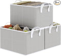 Closet Storage Bins, Fabric Closet Organizers and Storage Basket for Shelves, Collapsible Shelf Baskets for Organizing Shelves, Bedroom Clothes Basket, Gray, 3 Pack-Ruum Studio Home