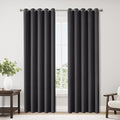 ChrisDowa Blackout Curtains 70 inches Wide for Bedroom - 2 Panels Set Extra Wide Grommet Thermal Insulated Room Darkening Curtains for Living Room (Dark Grey, 70 x 84 Inch)-Ruum Studio Home