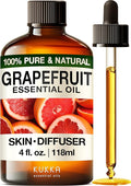 Kukka Grapefruit Essential Oil for Skin - 4 Fl Oz - 100% Natural Aromatherapy Grapefruit Oil for Diffuser & Hair - Soap Making Scent & DIY-Ruum Studio Home