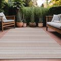 Stripe Outdoor Rug 8x10 Washable Outside Carpet for Indoor Patio Porch Waterproof Easy Cleaning Non Shedding Area Rugs Beige 8 x 10-Ruum Studio Home
