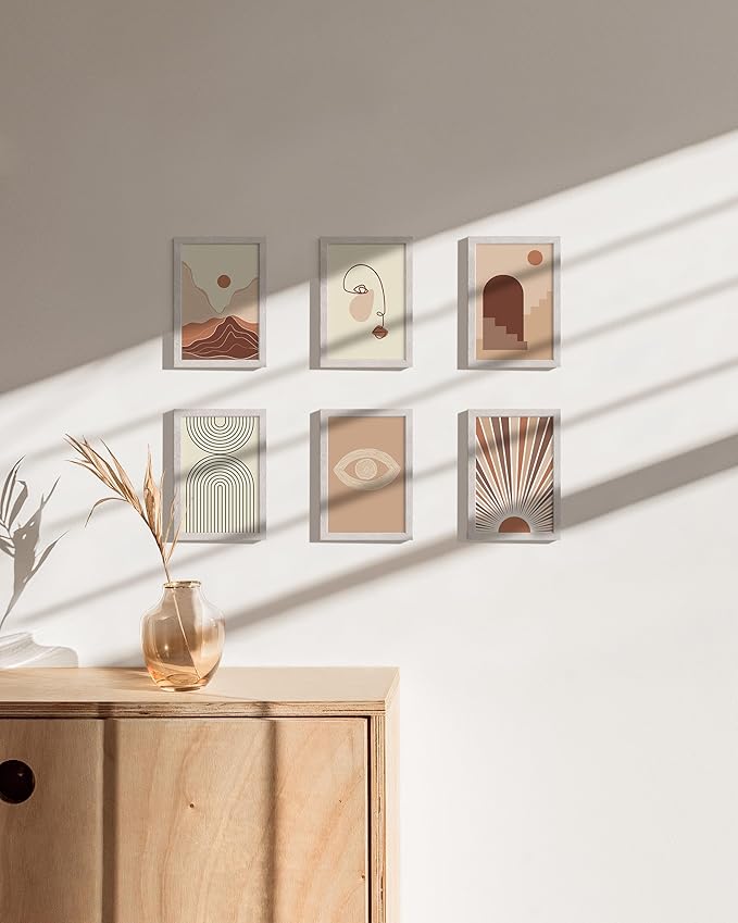 Haus and Hues 4x6 Natural White Wood Photo Frame Set of 15 - Mini Picture Frames Bulk Gallery Set - Premium Bulk Picture Frames 4x6 for Stylish Photo Gallery Wall Frame Set - Ideal for Home & Office-Ruum Studio Home