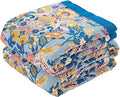 Boho Throw Blanket for Bed, 100% Cotton Soft Rustic Quilt Fall Blanket, 80"x90" Floral Printed Farmhouse Decor Bed Blankets, All Season Rustic Reversible Bohemian Throw Quilt-Ruum Studio Home