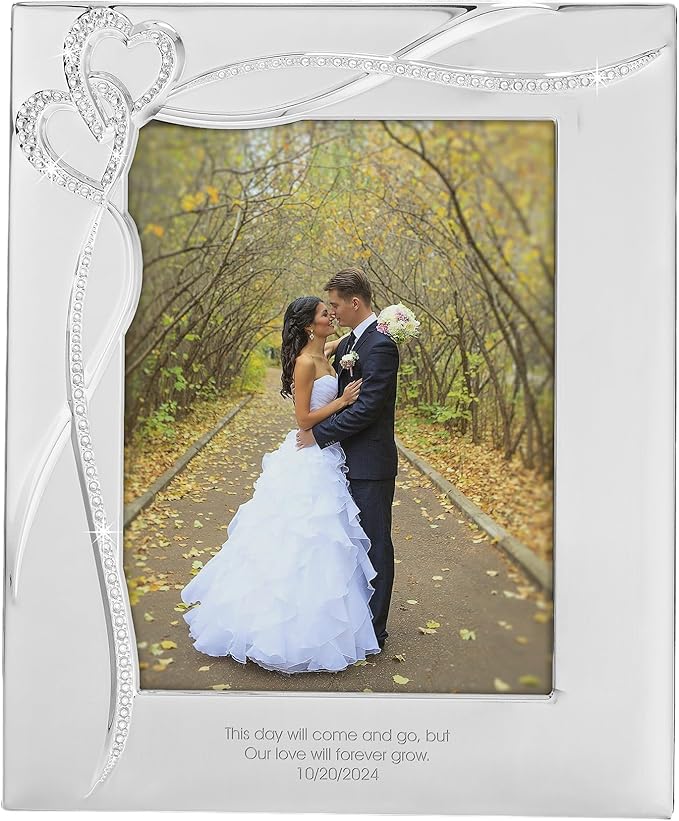 THINGS REMEMBERED Engraved Intertwined Heart 8" x 10" Picture Frame (Free Customization)-Ruum Studio Home