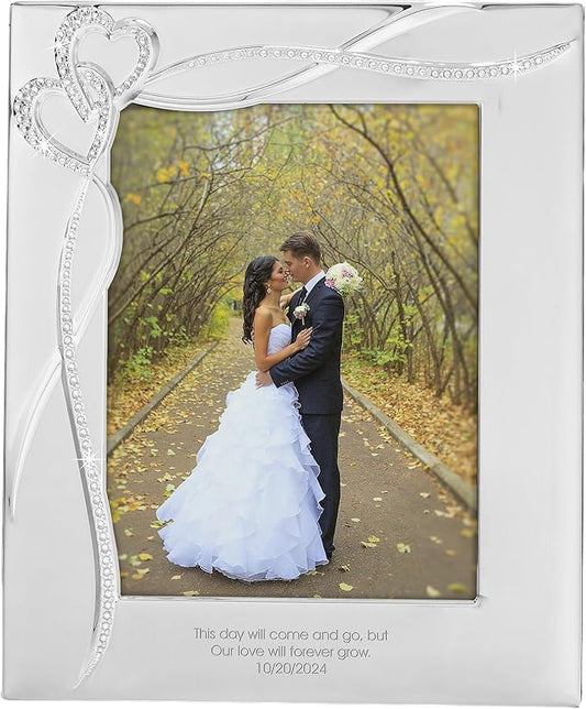 THINGS REMEMBERED Engraved Intertwined Heart 8" x 10" Picture Frame (Free Customization)-Ruum Studio Home