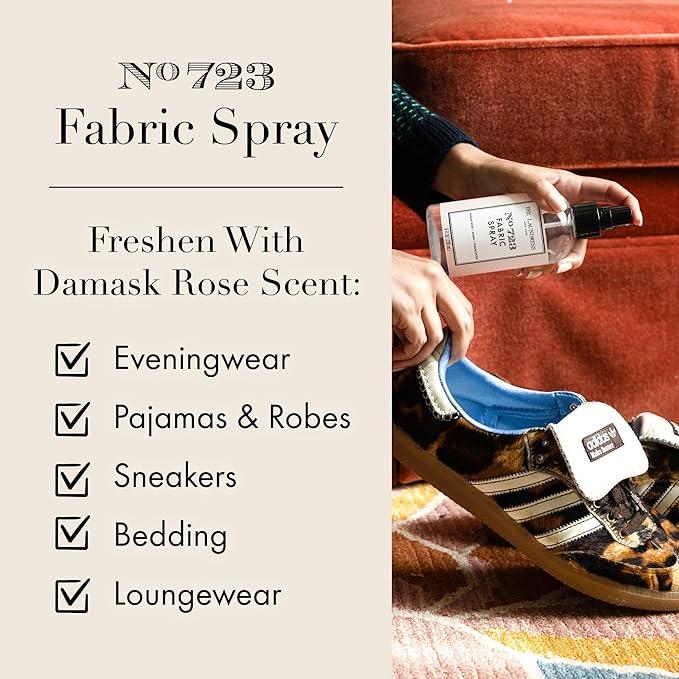 The Laundress No. 723 Fabric Spray, Wrinkle Release, Upholstery & Linen Spray, Fabric Refresher, Rose Inspired Scent, 8 Fl Oz-Ruum Studio Home