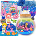 Mermaid Terrarium Craft Kit for Kids - LED Night Light Up & Remote Mermaid Birthday Gifts Toys for Girls Age 5 6 7 8 9 10 11 12 Year Old-Ruum Studio Home
