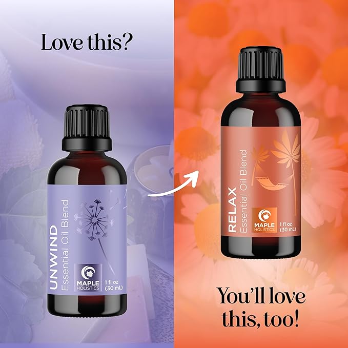 Unwind Aromatherapy Essential Oil Blend - Calming Essential Oils for Diffusers for Home Travel and Baths with Invigorating Pure Bergamot Patchouli and Citrus Essential Oils for Stress Support-Ruum Studio Home
