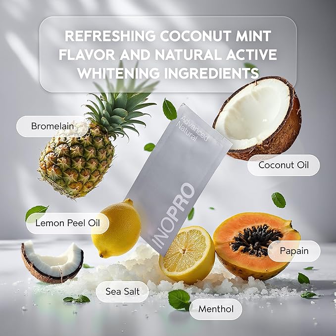 Natural Teeth Whitening Strips Kit 14 Treatments - Sensitive Teeth Whitener, Peroxide Free, Enamel Safe White Strips - Instant Teeth Whitening Without The Harm (28 Strips)-Ruum Studio Home