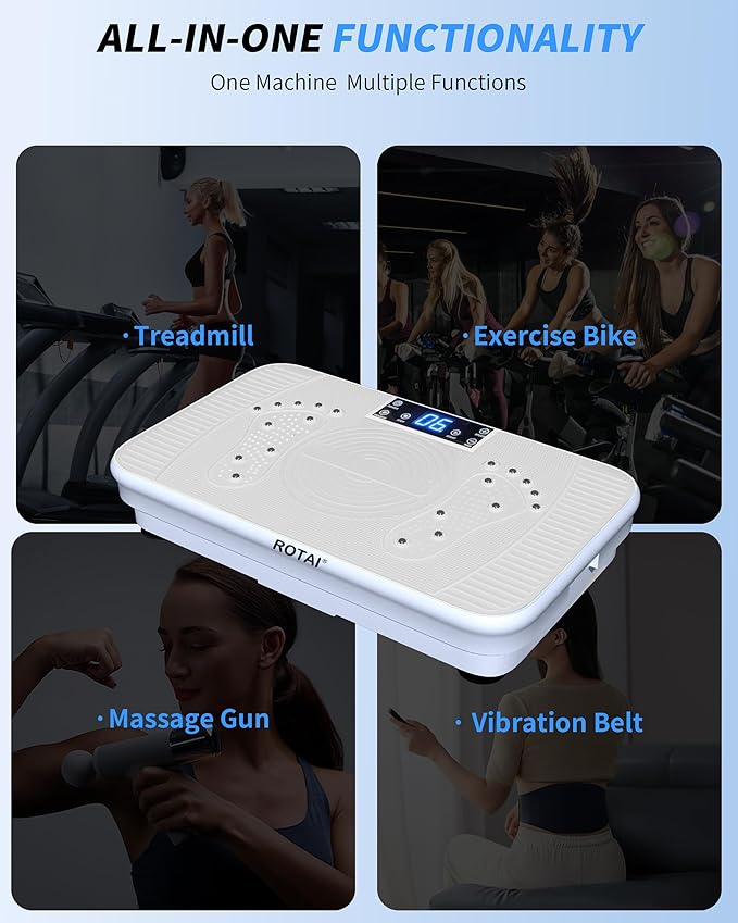Shake Plate Vibration Exercise Machine for Lymphatic Drainage Massager & Weight Loss, 400 lbs Capacity Whole Body Vibrating Plate Workout for Women and Men-Ruum Studio Home