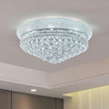 12-Light Crystal Flush Mount Chandelier Ceiling Light Fixture for Living Room Dining Room Bedroom Foyer Entryway Hallway Closet Bathroom (Chrome D24)-Ruum Studio Home