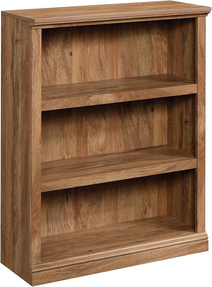 Sauder Miscellaneous Storage 3-Shelf Bookcase/ Book shelf, Sindoori Mango finish-Ruum Studio Home
