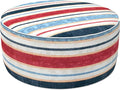 LVTXIII Inflatable Stool Ottoman Footrest with Handle, Decorative Fade-Resistant Foot Stool, Indoor or Outdoor Pouf for Home Garden and Camping Use, D21 x W 21 x H9, Stripe Red Blue-Ruum Studio Home