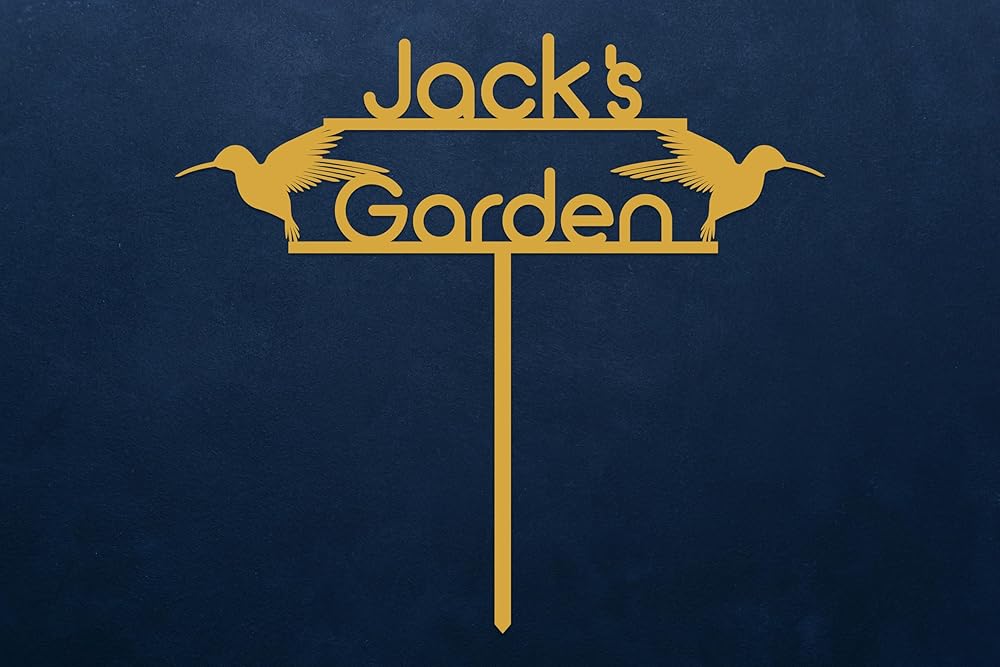 Personalized Metal Garden Sign with Stake, Custom Garden Decor for Outdoor, Custom Family Name Sign, Patio Decorations, Lawn Art, Farmhouse Decorative, Housewarming Gift (CstmDesign9)-Ruum Studio Home