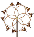 Stanwood Wind Sculpture: Kinetic Copper Dual Spinner - Tumbling Flowers-Ruum Studio Home