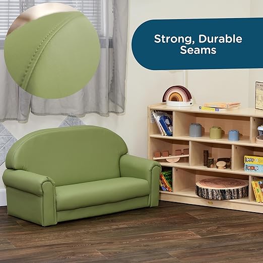 Children's Factory As We Grow Chair and Couch, Flexible Seating for Daycare or Preschool, Kids Reading Couch, Playroom Furniture, Sage-Ruum Studio Home