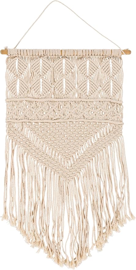 Mark&Day Wall Hanging, Tumeltsham Bohemian/Global Farmhouse Cream Tapestry Wall Hanging for Living Room, Bedroom, Office or Kitchen (60"H x 29"W)-Ruum Studio Home
