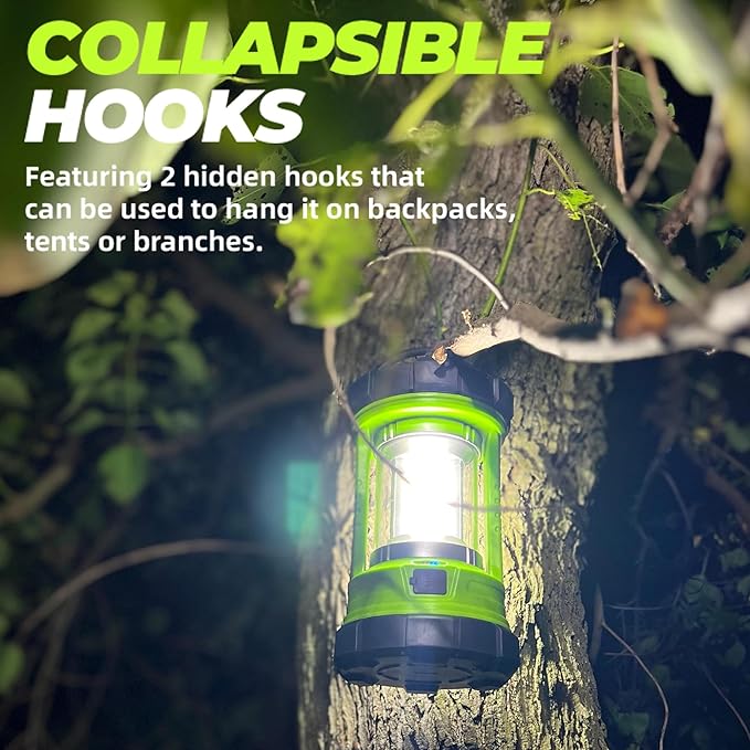Rechargeable Camping Lantern, 3000LM 5 Light Modes Camping Light 4400 Capacity Phone Charger LED Impact-Resistant Flashlight Lantern Portable Waterproof Hurricane Lanterns for Emergency-Ruum Studio Home