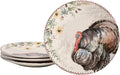 Bico Blessing Season Dinner Plates Set of 4, 11 Inch Large Ceramic Plates for Pasta, Steak, Stylish Serving Dishes, Microwave and Dishwasher Safe, Gift for Housewarming and Thanksgiving-Ruum Studio Home