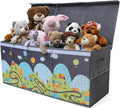 Extra Large Toy Storage Organizer with Lid - Sturdy, Collapsible Toy Chest Storage Box with Cute Design - Toys Bin with Dividers for Kids, Boys, Girls, Nursery, Bedroom, Play room 37"x16"x14"-Ruum Studio Home