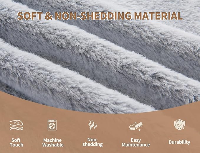 Boho Ottoman Living Room Furniture 20"x15" Large Round Ottomans Pouf Couch Foot Rest Grey Pouf Ottoman Foot Rest with Foam Chunk Filling Pouffe Ottomans Stuffed Foot Rest Poufs for Couch-Ruum Studio Home