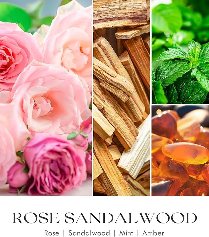 AOOVOO Rose Sandalwood Candles - 22 oz Scented Candles, Aromatherapy Candle, Soy Candle for Home Scented-Ruum Studio Home