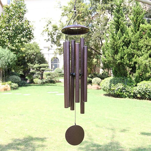 ASTARIN Outdoor Wind Chimes, 45 in Memorial Chimes with 6 Heavy Tubes, Large Deep Tone for Garden Hanging Decor, Sympathy Gifts. Bronze-Ruum Studio Home