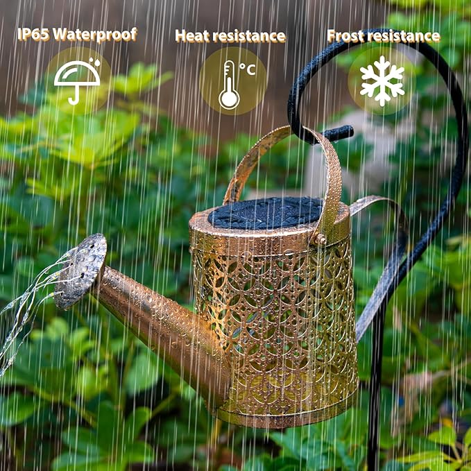 Solar Watering Can Light - Solar Yard Decorations Outdoor,Garden Decor Lights for Yard,IP65 Waterproof Hanging Lantern Lights,Outside Garden Flower Bed Decor Light for Moms Birthday-Ruum Studio Home
