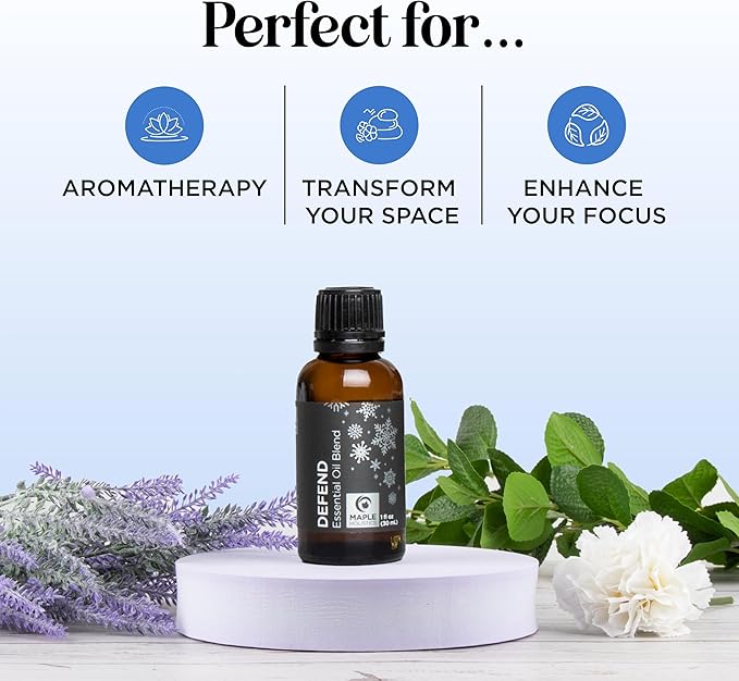 Defend Cleaning Essential Oil Blend - Pure Undiluted Natural Purification Essential Oils for Diffusers for Home Cleansing - Aromatherapy Essential Oil for Soap Making and Natural Household Cleaning-Ruum Studio Home