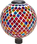 Sunnydaze 10-Inch Solar Gazing Ball for Garden - Glass Outdoor Gazing Globe - Summer Trellis-Ruum Studio Home