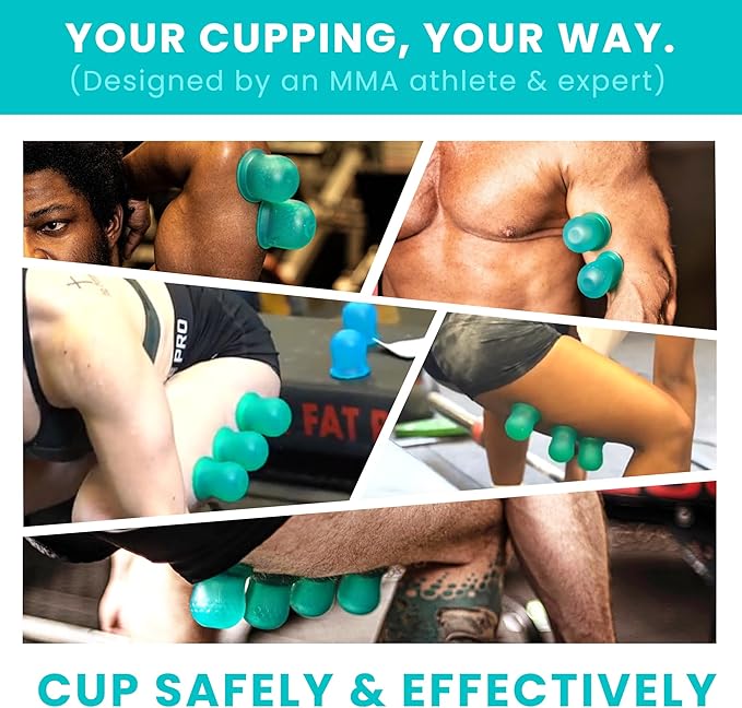 Cupping Therapy Set – Cupping Kit for Massage Therapy – Silicone Cups – Massage Cups – Smart Cupping for Fascia and Myofascial Release (Large, XTRM XNRGY)-Ruum Studio Home