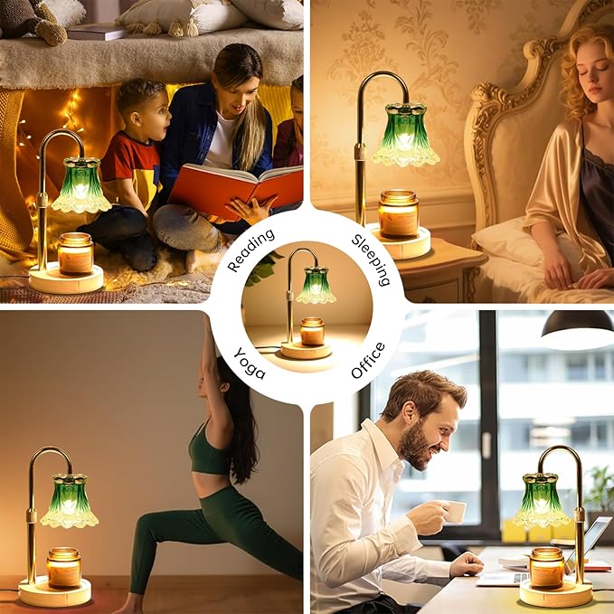 GEEZO Fragrance Candle Warmer Lamp，Electric Candle Warmer with Timer & Dimmer，Mom Christmas Birthday Gifts for Women, House Warming Gifts New Home Bedroom Decor-Ruum Studio Home