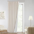 Vision Home Natural Pinch Pleated Full Blackout Curtains Linen Blended Room Darkening Window Curtains 120 inch for Living Room Bedroom Thermal Insulated Pinch Pleat Drapes with Hooks 60" Wx120 Lx1-Ruum Studio Home
