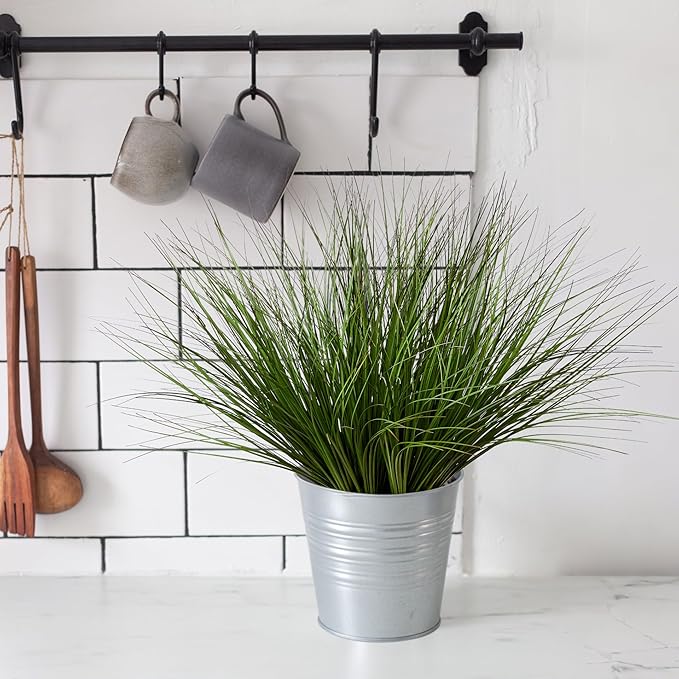 16PCS 17.3" Fake Plants Artificial Wheat Grass Greenery Plastic Plants Fake Grass Artificial Plants for Outdoor Decor Artificial Grass Plant with Greenery Stems for Indoor Home Decoration-Ruum Studio Home