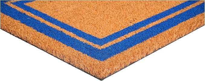 Calloway Mills 152972436C Blue Border 24" x 36" Monogram Doormat (Letter C)-Ruum Studio Home