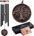 Wind Chimes for Outside, Tree of Life Deep Tone Vintage Wind Chime Outdoor Clearance, Sympathy/Memorial/Festivals/Birthday Gift for Mom Dad Grandma, Home Garden Decor (34" Tree of Life)-Ruum Studio Home