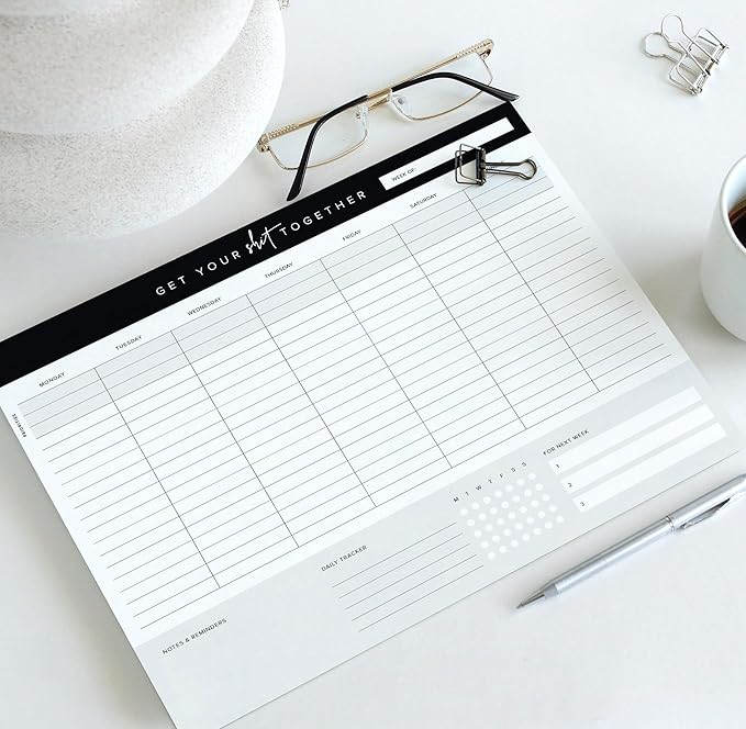 Get Your Stuff Together Weekly Work Planner - 8.5 x 11 Inch Undated Daily Planner with 52 Tear-Off Pages, Weekly To Do List Notepad for Effective Task Management, US Owned Busines-Ruum Studio Home