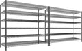 REIBII 83"H Storage Shelves 3840LBS Metal Shelving Unit Garage Shelving Heavy Duty 6 Tier Commercial Adjustable Wire Shelving for Storage Rack for Pantry, Garage, Kitchen, 83"H x 55.5"W x 18"D, 2PCS-Ruum Studio Home