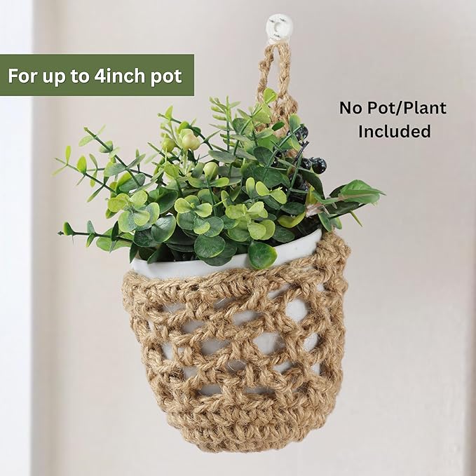 3PK Wall Planters for Indoor Plants, Macrame Plant Hanger | Wall Planter, Plant Hanger, Hanging Planter (3PK, for 4 inch Pot)-Ruum Studio Home