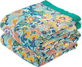 Boho Blanket Throw Quilt, 100% Cotton Soft Light Weight Throw Blankets for Summer, 60"x80" Farmhouse Flower Decorative Blankets, All Season Rustic Reversible Bohemian Throw Quilt-Ruum Studio Home