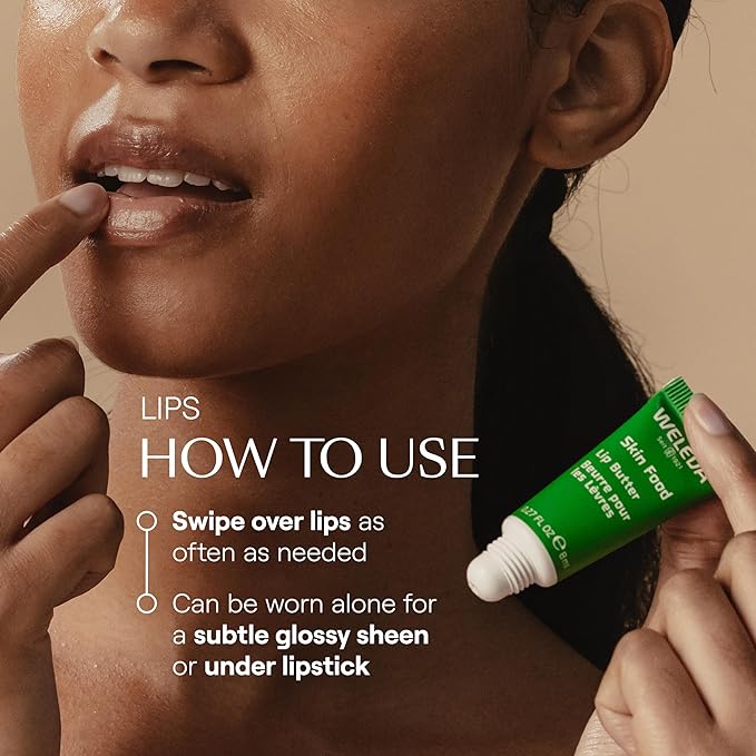 Weleda Skin Food Lip Butter, 0.27 Ounce, Plant Rich Moisturizing Lip Care with Sunflower Seed Oil, Chamomile and Calendula-Ruum Studio Home