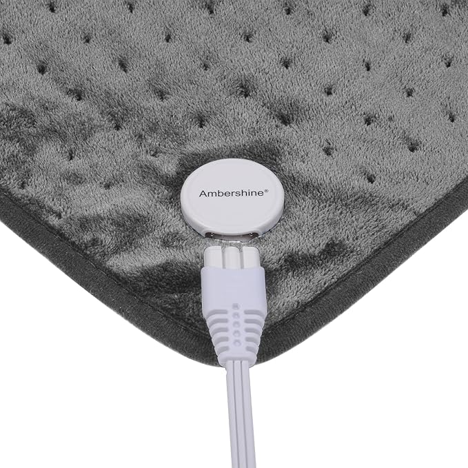 Ruqiji 17''x33'' XXXL King Size Heating Pad with 120 Minutes Auto Shut Off&6 Temperature Settings, Flannel Electric Heating Pad/Pain Relief for Back/Neck/Shoulders/Menstrual Pain/Leg Cramp (Dark Gray)-Ruum Studio Home