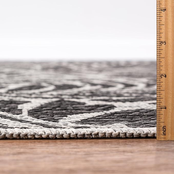 Keen Home Design Terrace Outdoor Area Rug - 6x9 Washable Indoor/Outdoor Rug for Patio, Kitchen, Balcony, Beach, Garden, Deck and Porch, Size: 6'x8'10"-Ruum Studio Home