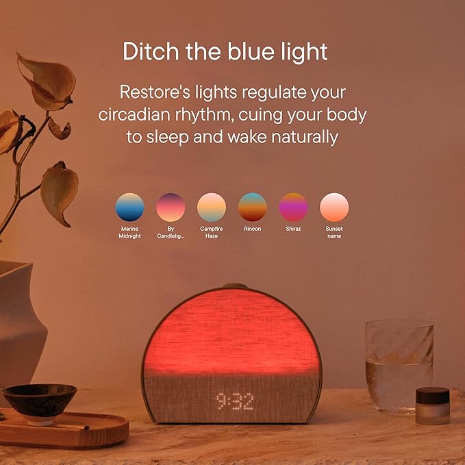 Hatch Restore 3 Sunrise Alarm Clock, Sound Machine, Smart Light (Cocoa) - White Noise, Screen-Free Sleep Routine-Ruum Studio Home