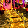 DenicMic Halloween Solar Lights Outdoor 10 Pack Orange LED Waterproof Yard Garden Patio Backyard Pathway Walkway Landscape Lawn Outside Fall Decorations Outdoor-Ruum Studio Home
