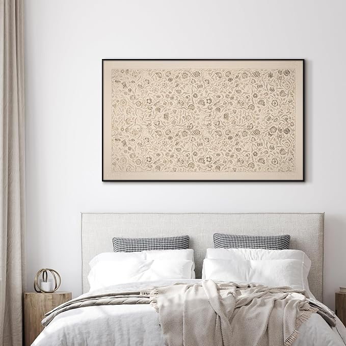 SIGNWIN 30"x60" Extra Large Framed Wall Art Vintage Botanical Sketch with Detailed Floral Pattern, Classic Nature Illustration for Home Living Room Bedroom Decor (Frame Assembly Required)-Ruum Studio Home