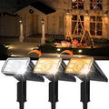 Solar Powered Spotlights Outdoor 1 Pack,IP67 Waterproof Wall&Ground Solar Lights Outside,3 Colors+3 Modes,Dusk to Dawn Flood Lights for Driveway/Garden/Pathway/Tree/Patio/Yard Decor Landscape Lighting-Ruum Studio Home