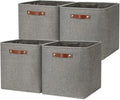 DULLEMELO Cube Storage Boxes,13 inch Fabric Baskets Closet Storage Bins for Home Organization and Storage,Stackale Gift Baskets Empty for Nursery Clothes Toys Kids Storage(Grey)-Ruum Studio Home